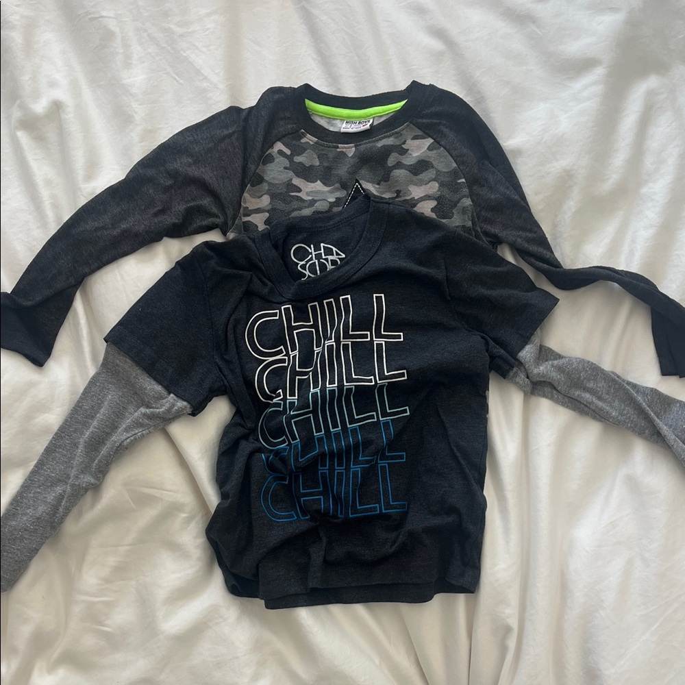 Chaser Kids Long Sleeve Tees - Black and Gray